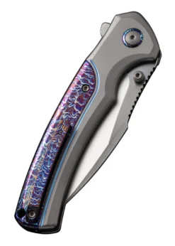 WE Knife ZIFFIUS LTD TITAN GRAU FLAMED, Taschenmesser