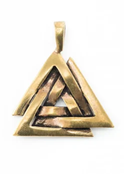 Wikinger Anhänger Valknut aus Bronze
