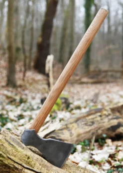 Wikinger-Axt aus Stahl, handgeschmiedet, Typ F