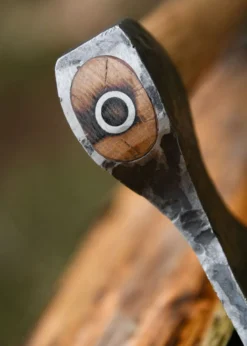 Wikinger-Axt aus Stahl, handgeschmiedet, Typ D
