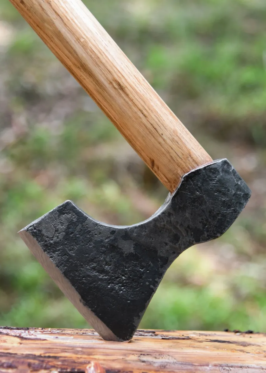 Wikinger-Axt aus Stahl, handgeschmiedet, Typ D