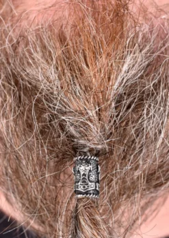 Wikinger Bartperle mit Thorshammer aus Silber