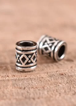 Wikinger Bartperle und Haarperle aus Silber