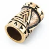 Wikinger Bartperle Valknut aus Bronze