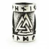 Wikinger Bartperle Valknut aus Silber