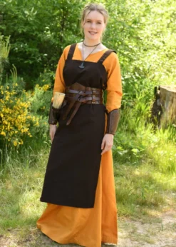 Wikinger Überkleid, Trägerkleid Tinna, braun