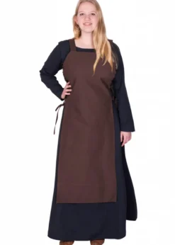 Wikinger Überkleid, Trägerkleid Tinna, braun