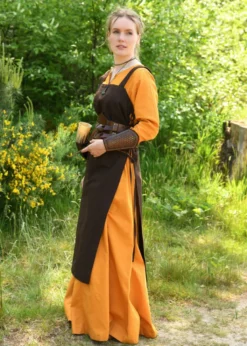 Wikinger Überkleid, Trägerkleid Tinna, braun