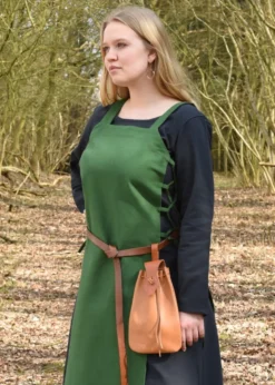 Wikinger Überkleid, Trägerkleid Tinna, grün