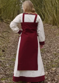 Wikinger Überkleid, Trägerkleid Tinna, weinrot