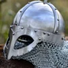 Wikinger Brillenhelm, mit Kettenbrünne, 2 mm Stahl