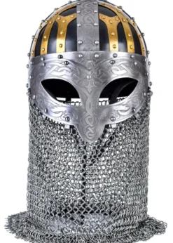 Wikinger Brillenhelm, Spangenhelm mit Brünne