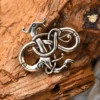 Wikinger Brosche, Drache, aus Bronze