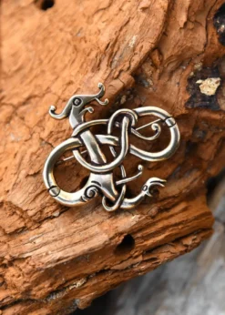 Wikinger Brosche, Drache, aus Bronze