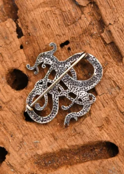 Wikinger Brosche, Drache, aus Bronze
