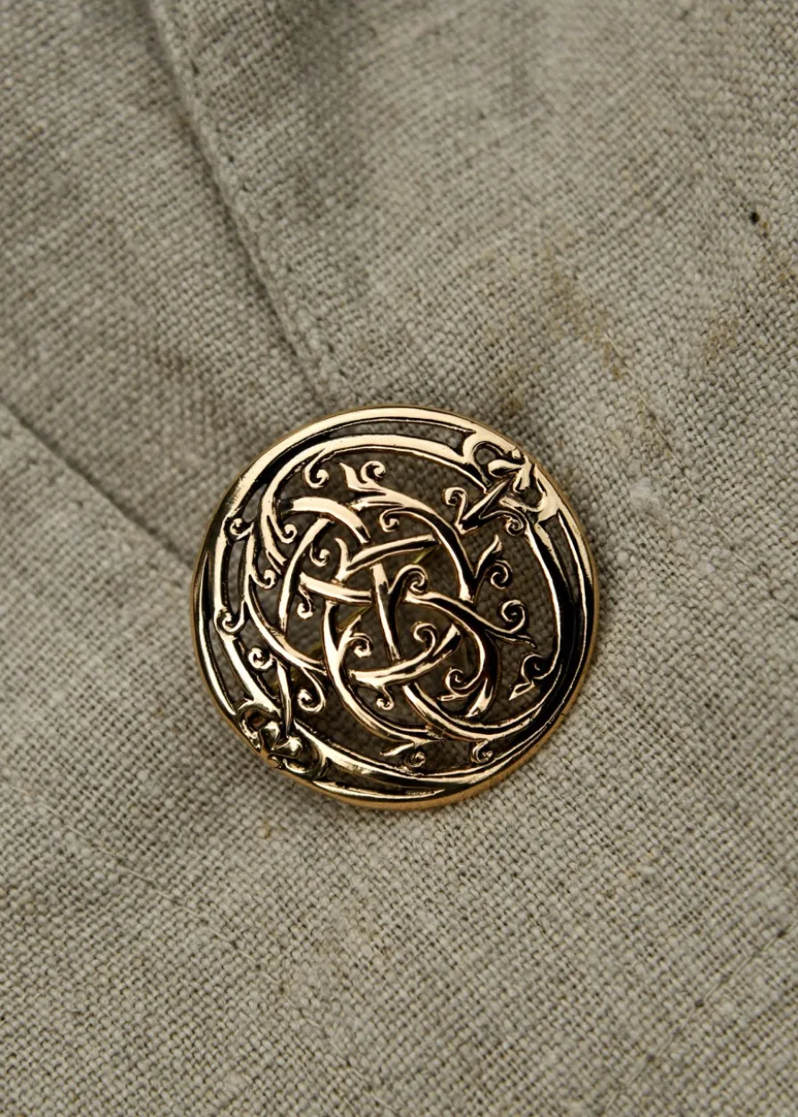 Wikinger Brosche im Urnes Stil aus Bronze