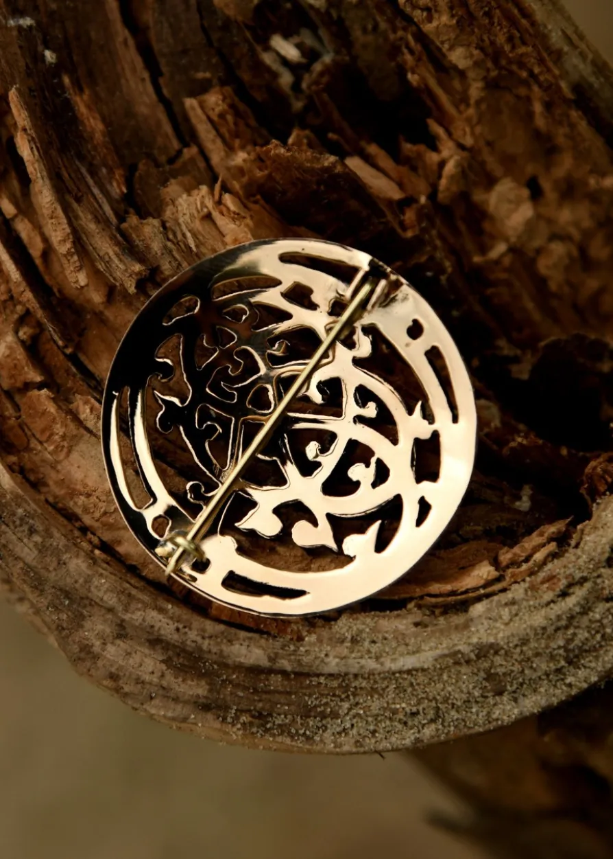 Wikinger Brosche im Urnes Stil aus Bronze