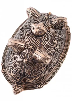 Wikinger Buckelfibel aus Birka mit Pferdeköpfen