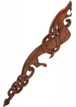 Wikinger Drache aus Holz, rechts schauend