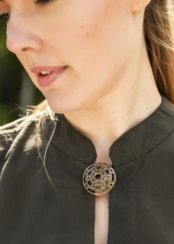 Wikinger Fibel mit Knotenmuster aus Bronze