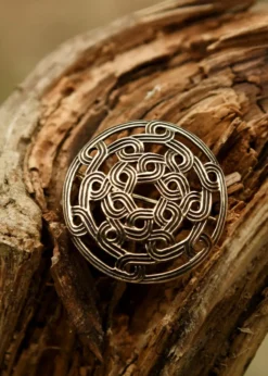 Wikinger Fibel mit Knotenmuster aus Bronze