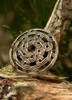 Wikinger Fibel mit Knotenmuster aus Bronze