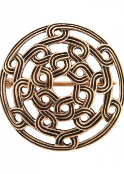 Wikinger Fibel mit Knotenmuster aus Bronze