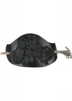 Wikinger-Haarspange Haithabu aus Leder mit Nadel