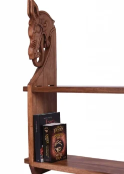 Wikinger Holzregal Drachenkopf, groß