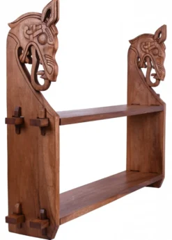 Wikinger Holzregal Drachenkopf, groß
