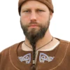 Wikinger Kappe Leif, Diamantköper, Wolle, braun