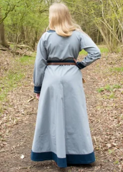 Wikinger Kleid Jona, blaugrau/blau