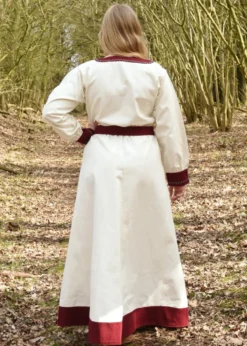 Wikinger Kleid Jona, natur/weinrot