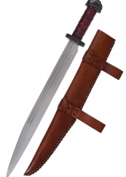 Wikinger-Langsax mit Ledergriff