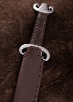 Wikinger-Langsax, Peterson Typ G, mit Lederscheide