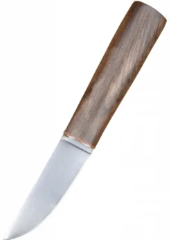 Wikinger Messer mit Walnussgriff und Lederscheide