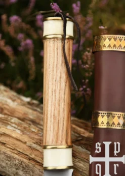 Wikinger-Sax aus Karbonstahl mit Holz-/Knochengriff