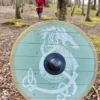 Wikingerschild 'Fenrir' mit Rohhaut-Umrandung, 80 cm