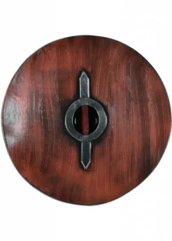 Wikingerschild mit Drachenmotiv, weiß