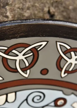 Wikingerschild mit Raben-Motiv und Triquetras, 61 cm