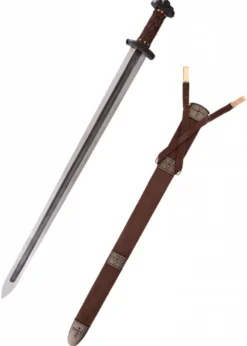Wikinger-Schwert Godfred mit Damaststahlklinge