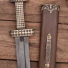 Wikingerschwert mit Bronzegriff, Damaststahl