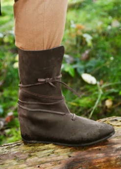 Wikinger Stiefel mit Schnürung, braun