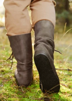 Wikinger Stiefel mit Schnürung, braun