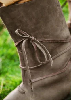 Wikinger Stiefel mit Schnürung, braun