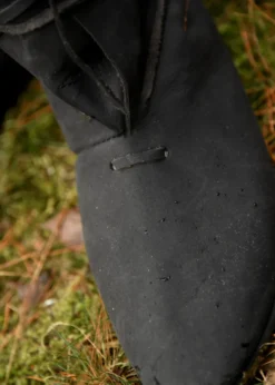 Wikinger Stiefel mit Schnürung, schwarz