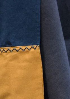Wikinger Trägerkleid / Schürzenkleid Hilja mit Stickerei, blau