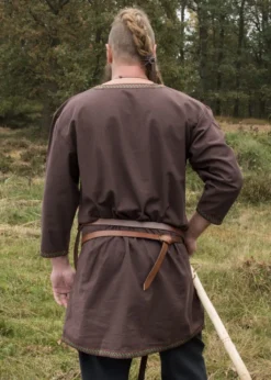 Wikinger Tunika aus Baumwolle, dunkelbraun