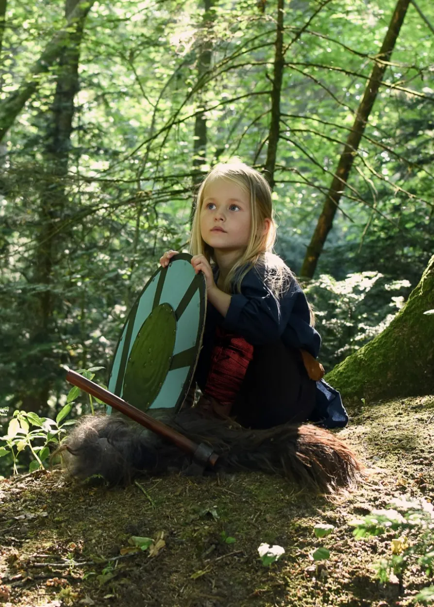 Wikinger Wadenwickel für Kinder, Fischgrätmuster, versch. Farben