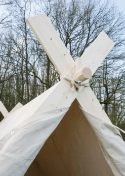 Wikingerzelt, 2 x 2.3 x 1.8 m, 350 gsm, naturfarben